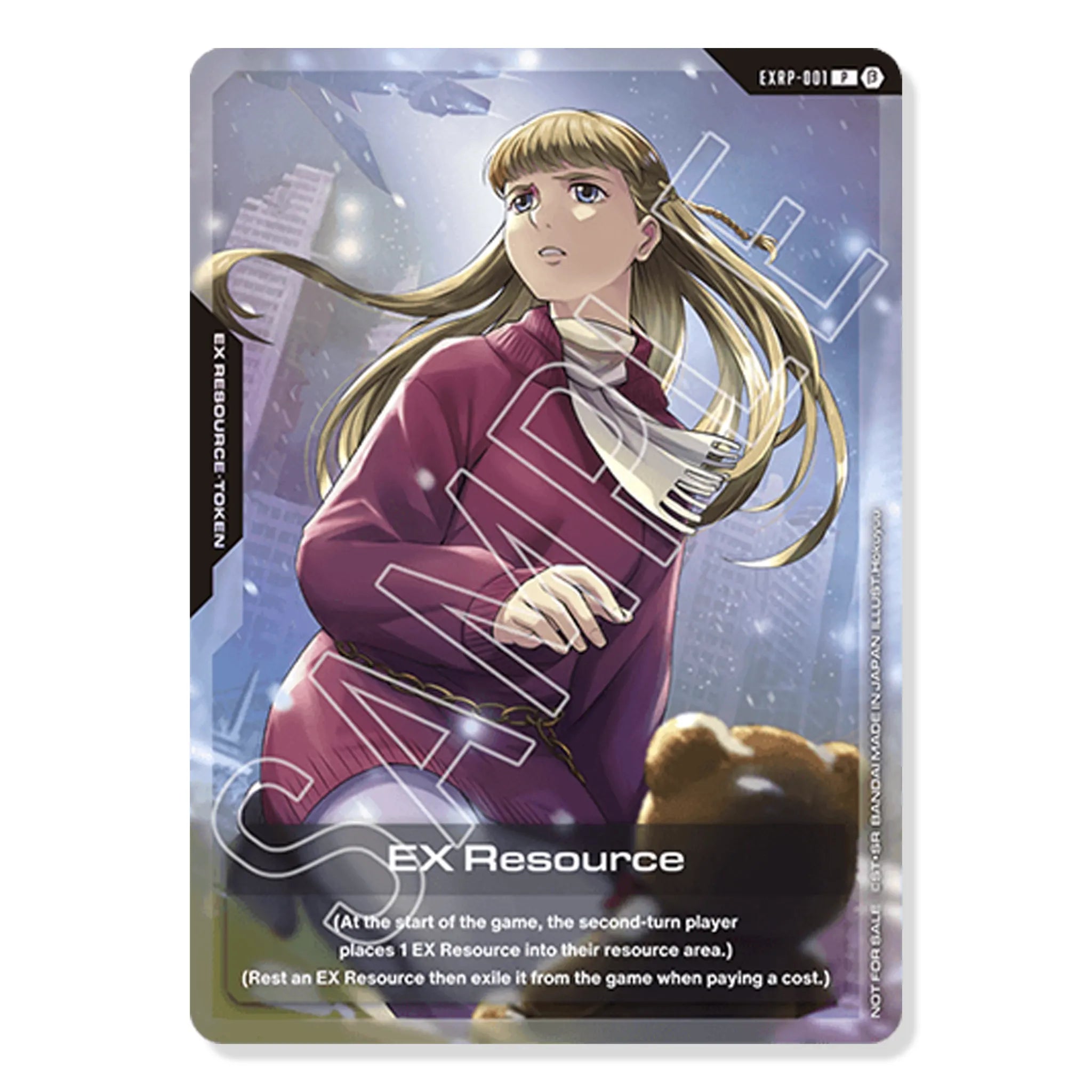 Front View of Gundam Card Game Bandai EX Resource EXRP-001 Promo Card (2025)